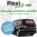 Plexi Pub marquage publicitaire amovible pour entreprise