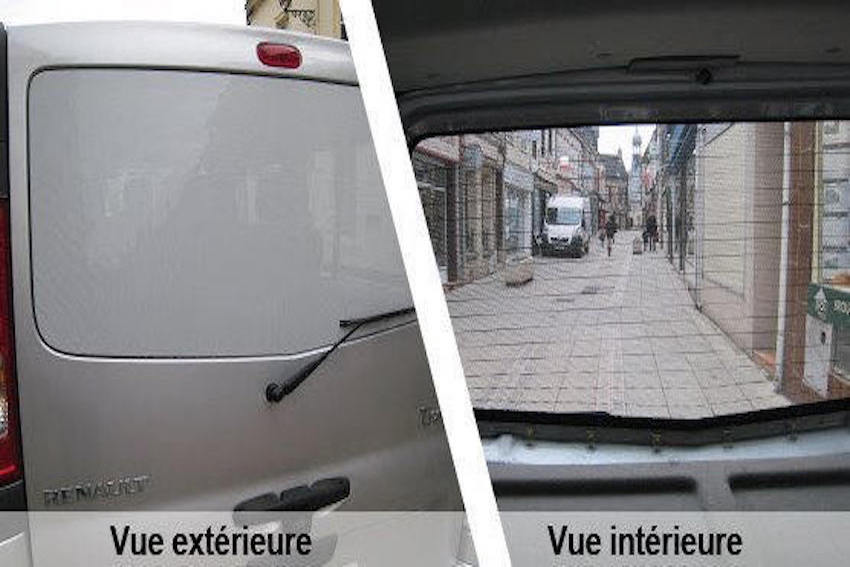 Autocollant Vitre Voiture, Vitre Arrière - Pare Brise - Lunette Arriere, Microperforé - Personnalisé